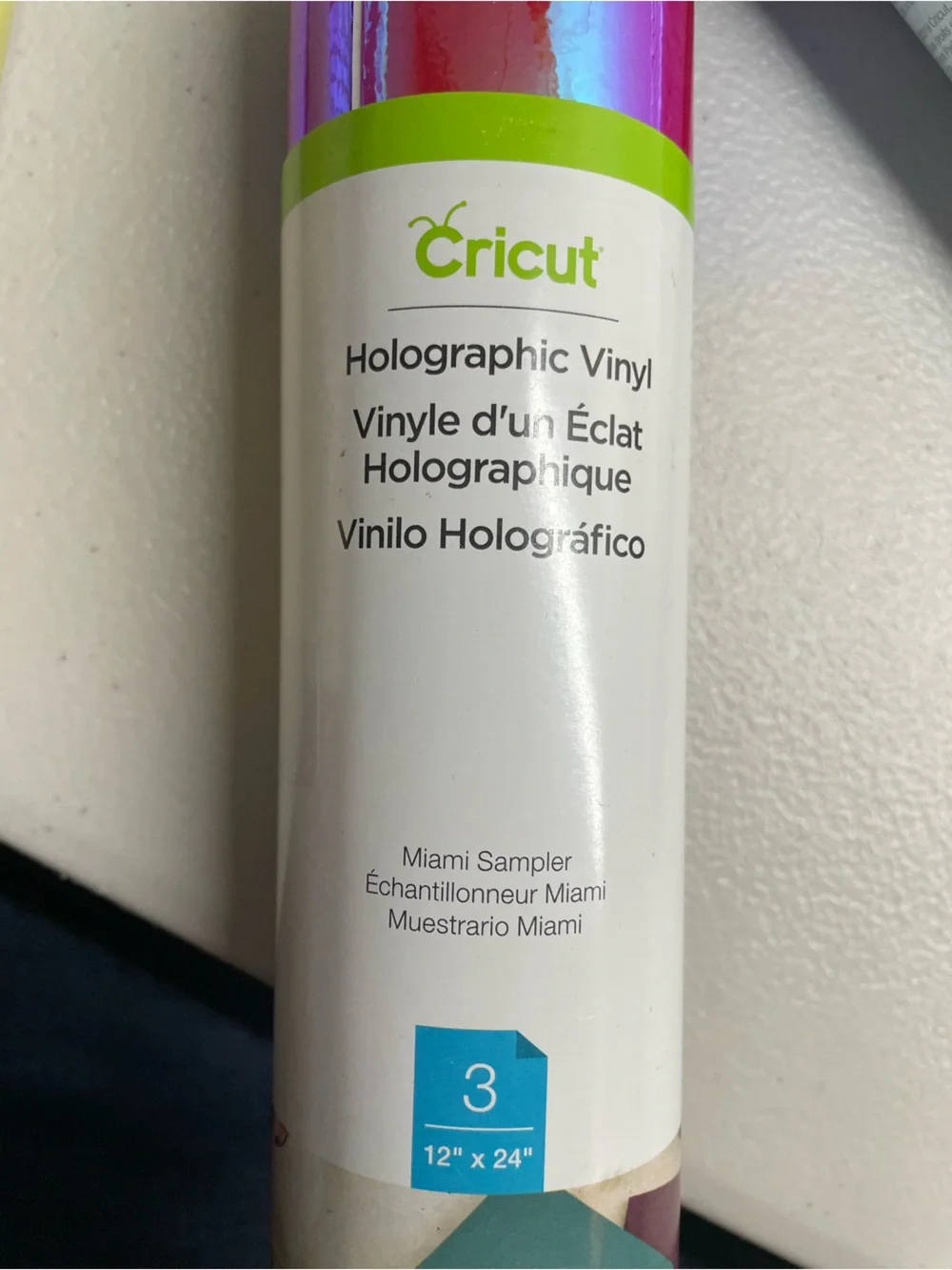 Cricut (4) The Paper Studio (4) crafting vinyls rolls Holographic, glitter
